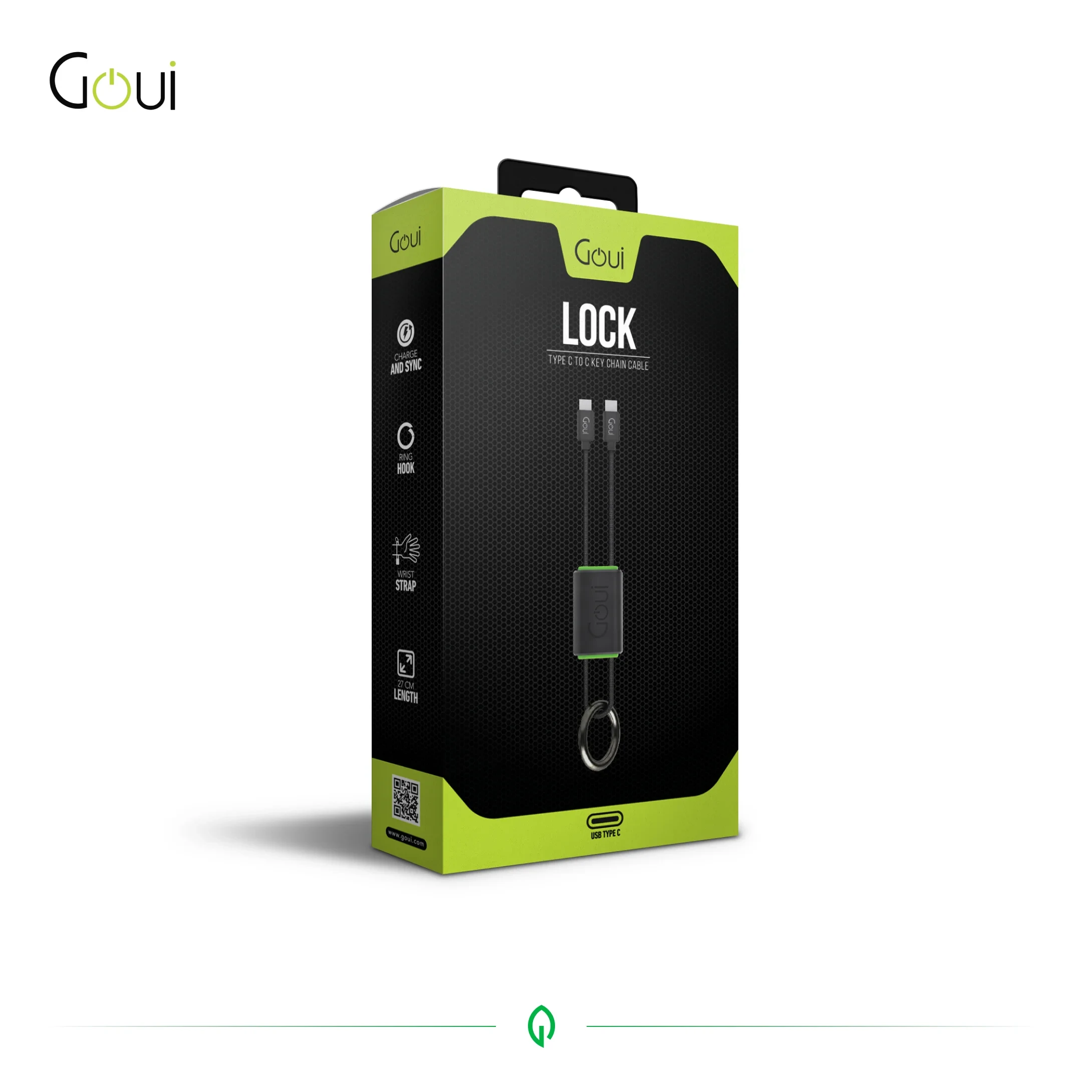 Goui Lock Câble Porte-Clés Type C vers Type C (27 cm)